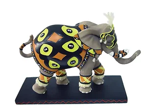 HG836 | Bulk Buys Elegant Resin Elephant Figurine on Black