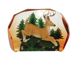 HG865 | Bulk Buys Elegant Leaping Deer Resin Sculpture