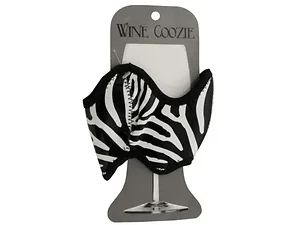 HG888 | Bulk Buys Stylish Zebra Print Wine Glass Coozie