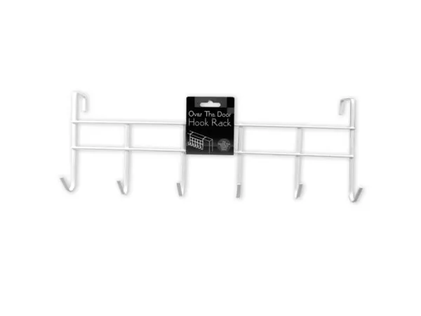 Bulk HH153 White Over The Door Hook Rack