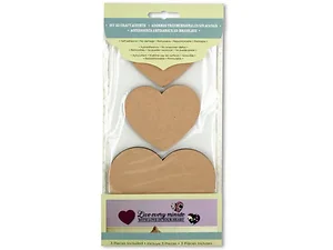 HH233 | Bulk Buys 3D Heart Craft Accents - Self-Adhesive