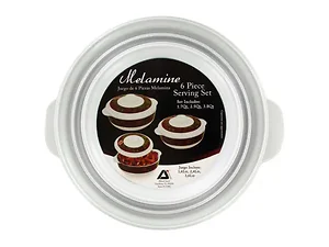 HH274 | Bulk Buys Apple Print Melamine Bowl Set with Lids