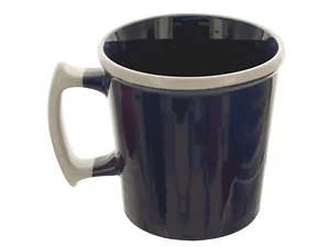 Bulk Buys Elegant 11 oz. Cobalt Blue Mug with White Accents