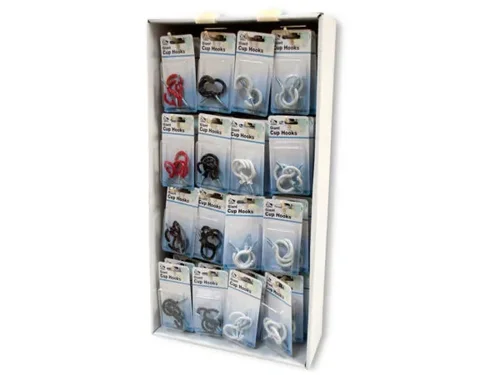HH558 | Bulk Buys Giant Screw-In Cup Hooks Set - 4 Pack
