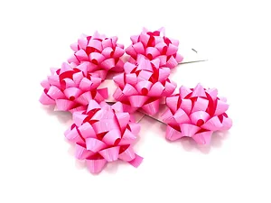 HM023 | Bulk Buys 3.25 in. Pink Curling Ribbon Bow