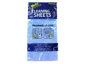 HM049 | Bulk Buys Extra Strength Cleaning Sheets - 4 Pack