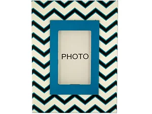 HL293 | Bulk Buys Chevron Zigzag Wood Photo Frame - Stylish