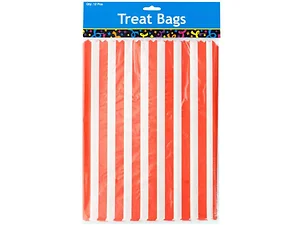 HH994 | Bulk Buys Orange Striped Gift Bags - 12 Pack for