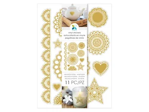 Bulk Buys Elegant Gold Vinyl Stickers - 11 Assorted Designs