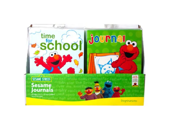 Bulk HL327 Sesame Street Kids Journals In Countertop Display