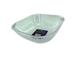 HR307 | Bulk Buys Elegant Square Crystal Cut Serving Bowl