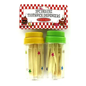 HS040 | Bulk Buys Colorful Toothpick Dispenser Set of 2 for