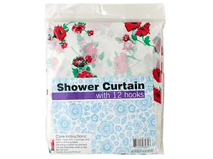 HS078 | Bulk Buys Stylish Printed Shower Curtain with