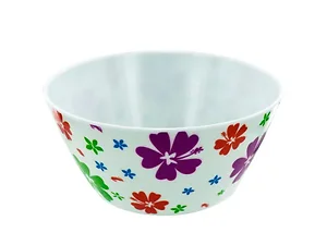 HM614 | Bulk Buys Colorful Flower Print Melamine Serving