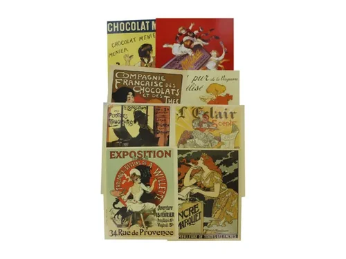 HT913 | Bulk Buys Set of 4 French Art Poster Prints for