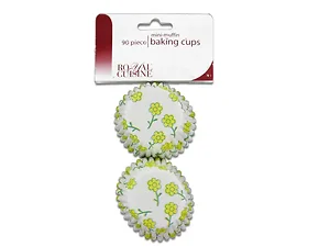 Bulk Buys Flower Design Miniature Baking Cups - Set of 90