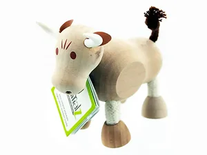 HW310 | Bulk Buys Set of 5 Wooden Bull Figurines - 14100