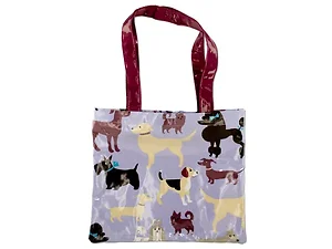 HW400 | Bulk Buys Adorable Dog Print Canvas Tote Bag for