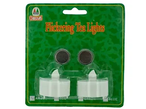 HW656 | Bulk Buys Set of 2 LED Flickering Tealight Candles