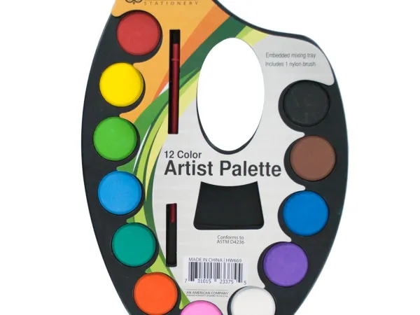 Bulk HW669 Watercolor Paint Artist Palette With Mixing Tray