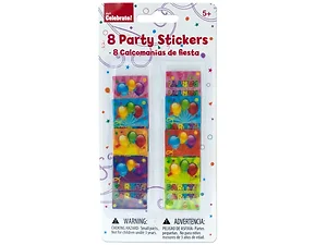 KA136 | Bulk Buys Holographic Celebration Stickers Pack of 8