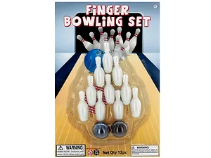 KA156 | Bulk Buys Deluxe 12-Piece Mini Finger Bowling Game