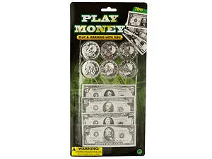 Bulk Buys Realistic Play Money Set for Kids - 20 Pieces