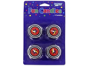 KH270 | Bulk Buys Hockey Puck Shaped Birthday Candles - Set