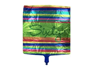 KI506 | Bulk Buys Large Colorful Striped Sixty Mylar