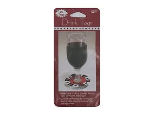KI551 | Bulk Buys Card Night Drink Tags - Stylish Drink