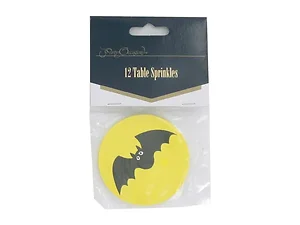 Bulk Buys Bright Yellow Bat Halloween Table Sprinkles - 12