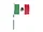 KI712 | Bulk Buys Mexico 4x6 Cloth Flag with Black Plastic