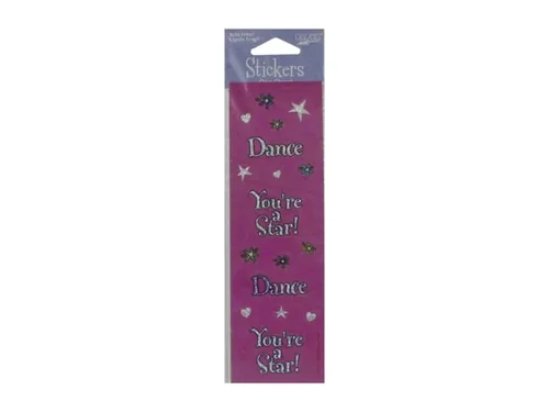 KI832 | Bulk Buys Sparkling Dance Stickers Set - 4 Glittery