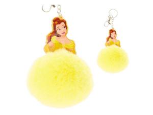 Bulk KC241 Disney Princess Belle Pom Pom Key Chain