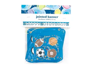 KJ401 | Bulk Buys Sports-Themed Happy Birthday Jointed