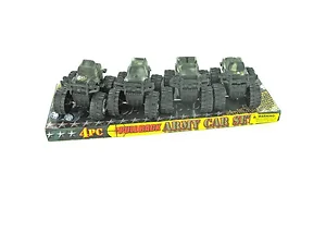 Bulk Buys Pull Back Army Car Set - 4 Piece Camouflage