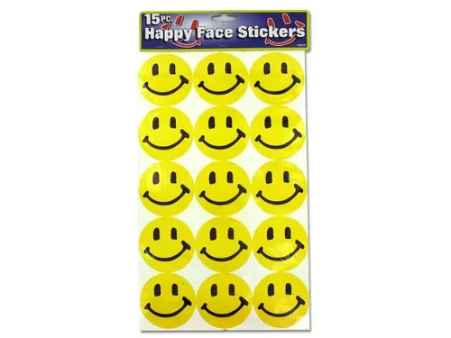 KK737 | Bulk Buys Set of 15 Acid-Free Happy Face Stickers
