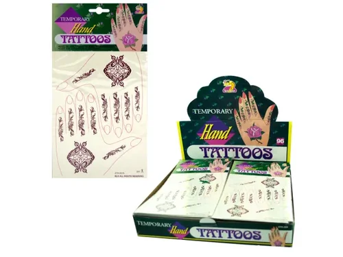 KK117 | Bulk Buys Intricate Henna Temporary Hand Tattoos