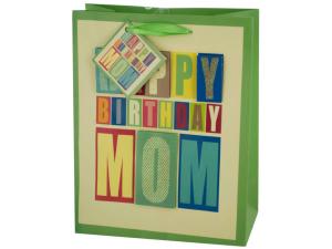 Bulk KL395 Medium Block Letter Birthday Gift Bag