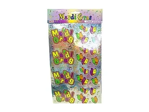 KS148 | Bulk Buys Vibrant Mardi Gras Celebration Stickers