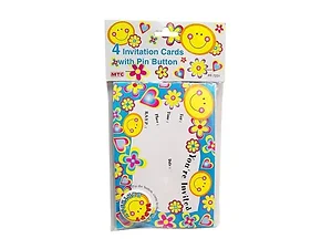 KS163 | Bulk Buys Smiley Face Birthday Invitation Cards