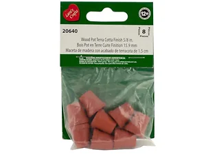 KL500 | Bulk Buys Mini Wooden Pots with Terra Cotta Finish