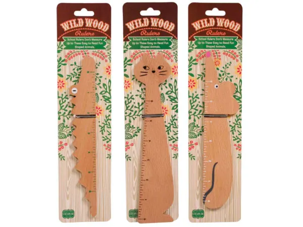 Bulk KL570 Wild Wood Animal-shaped Ruler