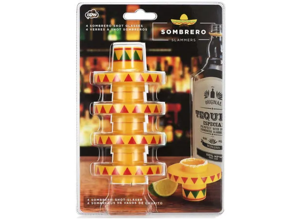 Bulk KL601 Sombrero Slammers Shot Glasses