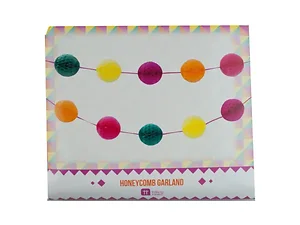 KL607 | Bulk Buys Vibrant Honeycomb Party Garland - 5