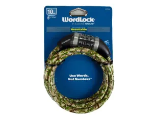 Bulk KL630 Wordlock Camo Green 10mm 5 Ft Bike Lock