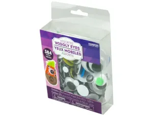 Bulk KM254 384 Pack Assorted Craft Wiggly Eyes