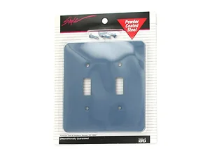 KS763 | Bulk Buys Denim Grey/Blue Double Light Switch Plate