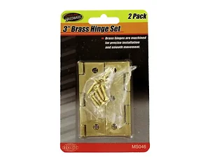 MS046 | Sterling Brass Hinge Set with Screws
