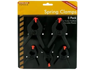 MT476 | Bulk Buys Durable 5-Piece Plastic Spring Clamps Set